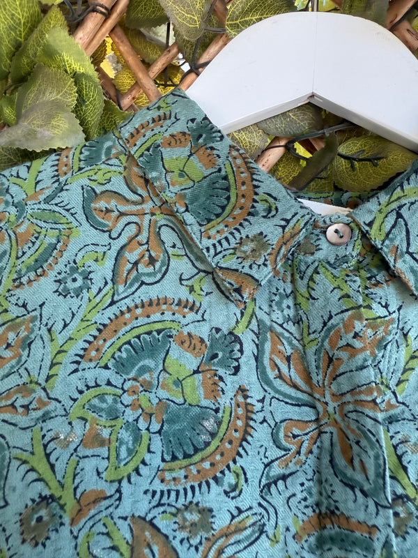 Indi & Cold Juana Button up | Salvia