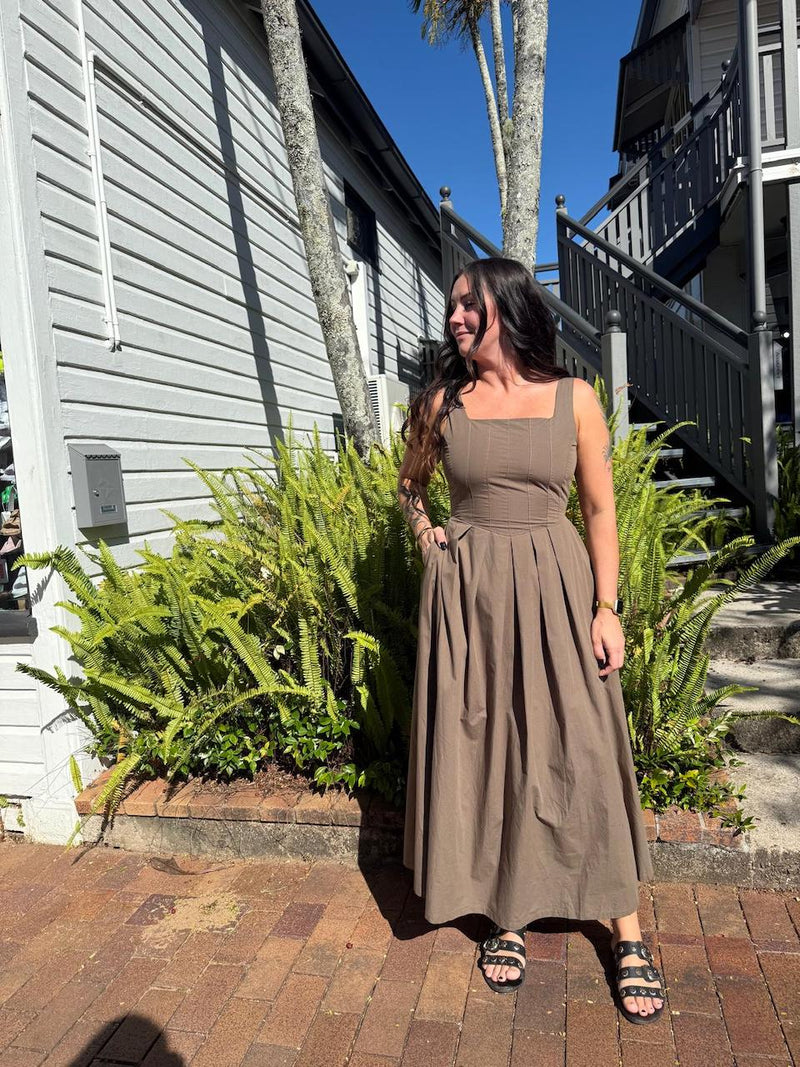 Miou Muse Brown Dress