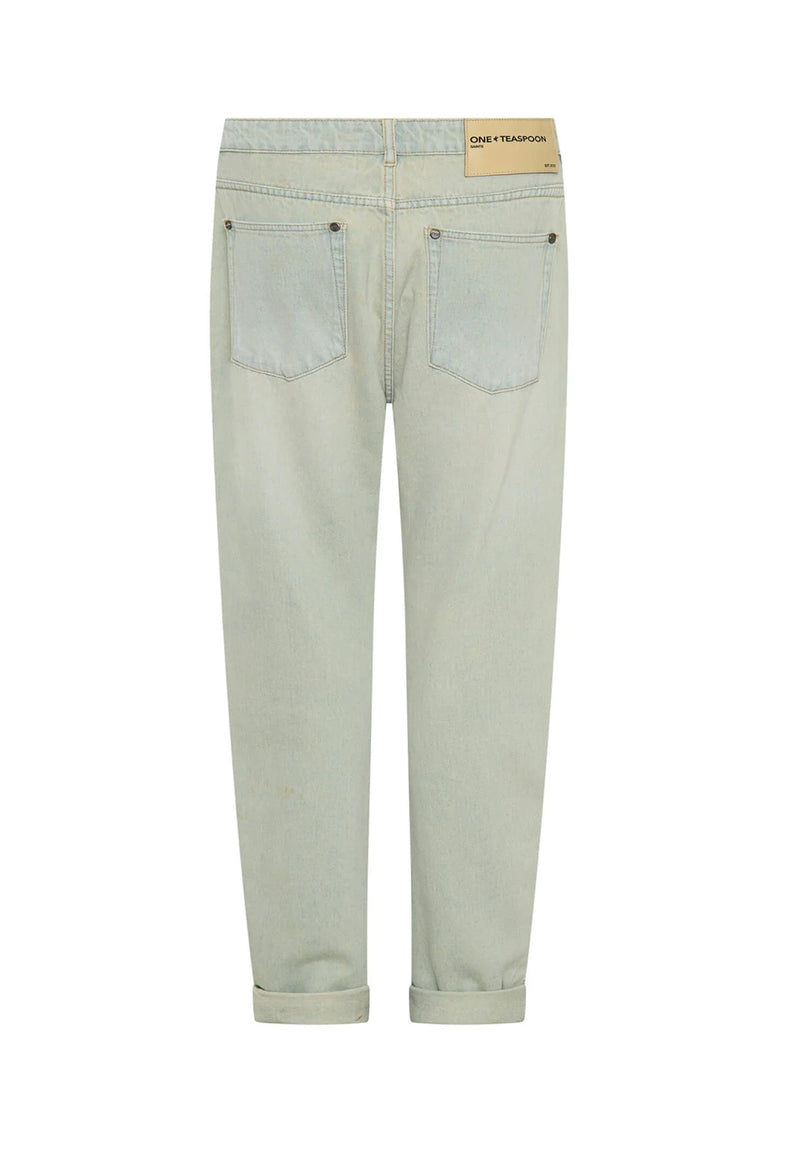 Saints Low Waist Boyfriend Denim Jeans - Sundae