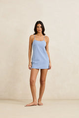 Rhythm Classic Slip Dress Steel Blue