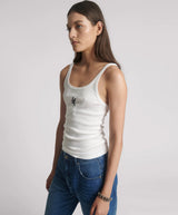 One Teaspoon - Fine Ribbed Singlet - White