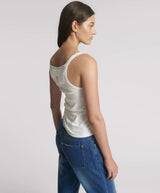 One Teaspoon - Fine Ribbed Singlet - White