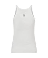 One Teaspoon - Fine Ribbed Singlet - White