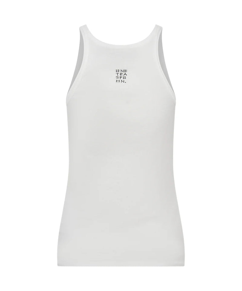 One Teaspoon - Fine Ribbed Singlet - White