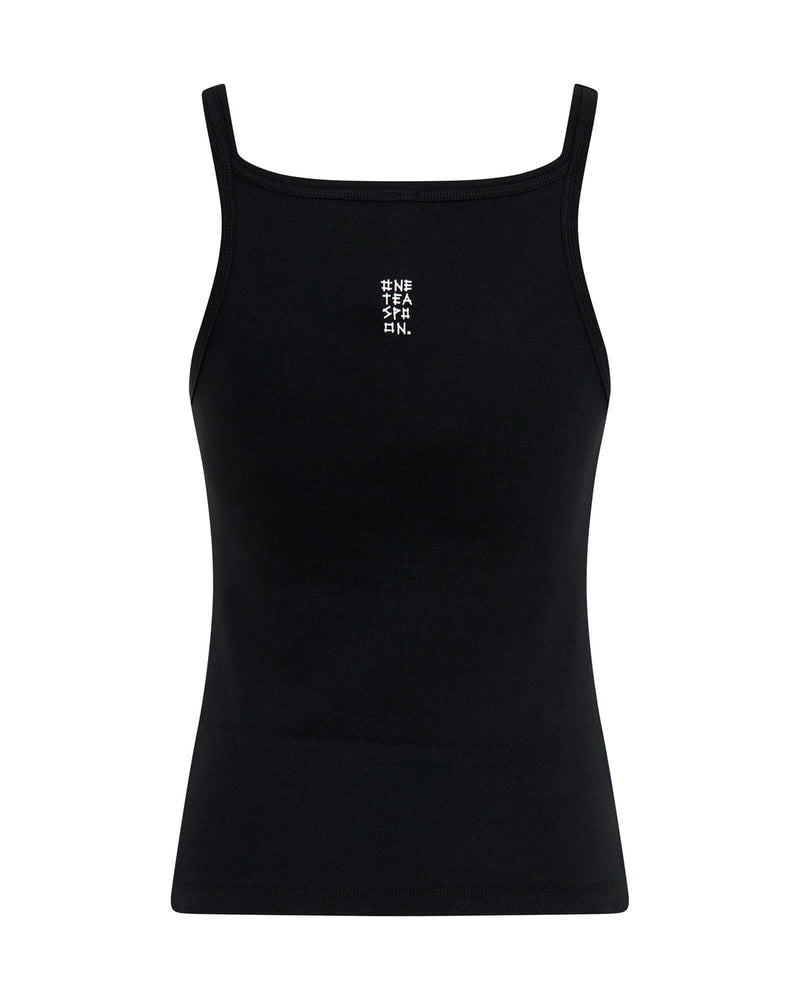 One Teaspoon - Fine Ribbed Singlet - Black