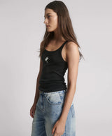 One Teaspoon - Fine Ribbed Singlet - Black