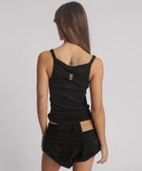 One Teaspoon - Fine Ribbed Singlet - Black