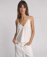 One Teaspoon - Deep V Front Singlet - White