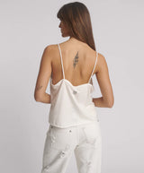 One Teaspoon - Deep V Front Singlet - White