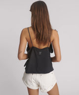 One Teaspoon - Deep V Front Singlet - Black