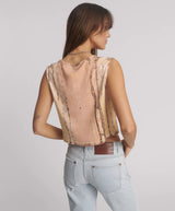 One Teaspoon - Gloria Tropical V-Front Rib Tank Top - Yellow