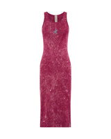 One Teaspoon - Ribbed Singlet Acid Wash Midi Dress - Burnt Red
