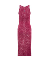 One Teaspoon - Ribbed Singlet Acid Wash Midi Dress - Burnt Red