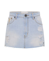One Teaspoon - Sloane Low Waist Denim Mini Skirt - Cyber Blue