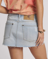 One Teaspoon - Sloane Low Waist Denim Mini Skirt - Cyber Blue