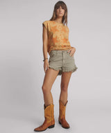One Teaspoon - Polka Star Hand Sprayed Howdy Unisex Tank Top - Ochre