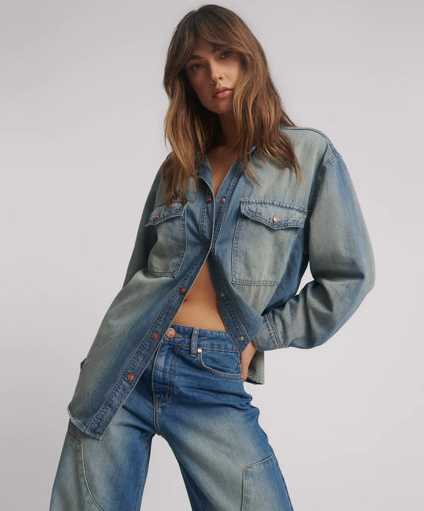 One Teaspoon - Essential Denim Shirt - Blue Ranch