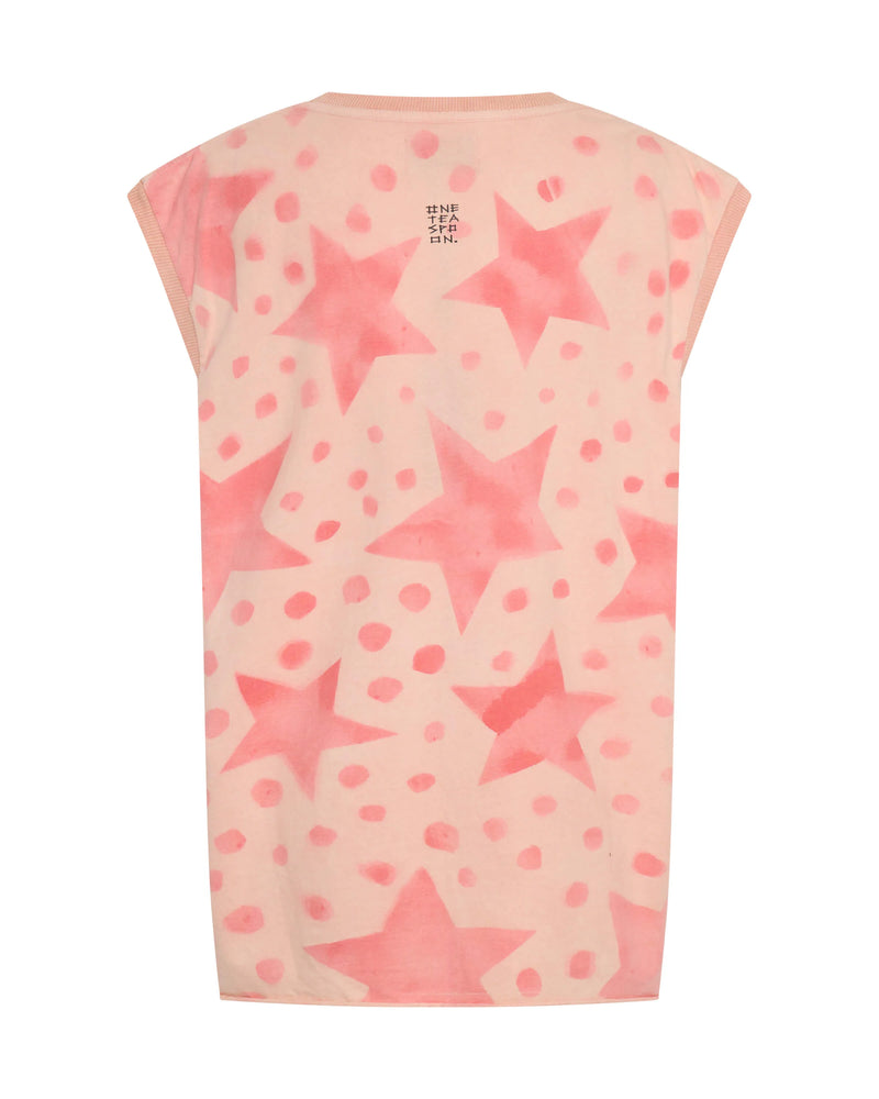 One Teaspoon - Polka Star Hand Sprayed Howdy Unisex Tank Top - Peach