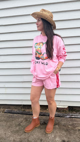 By Frankie Stay Wild Darlin Set Pink