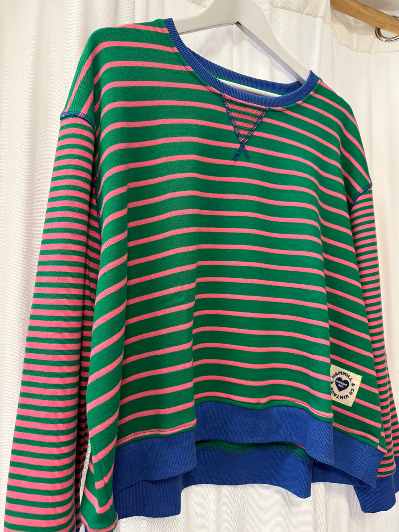 Hammill & Co retro striped sweat