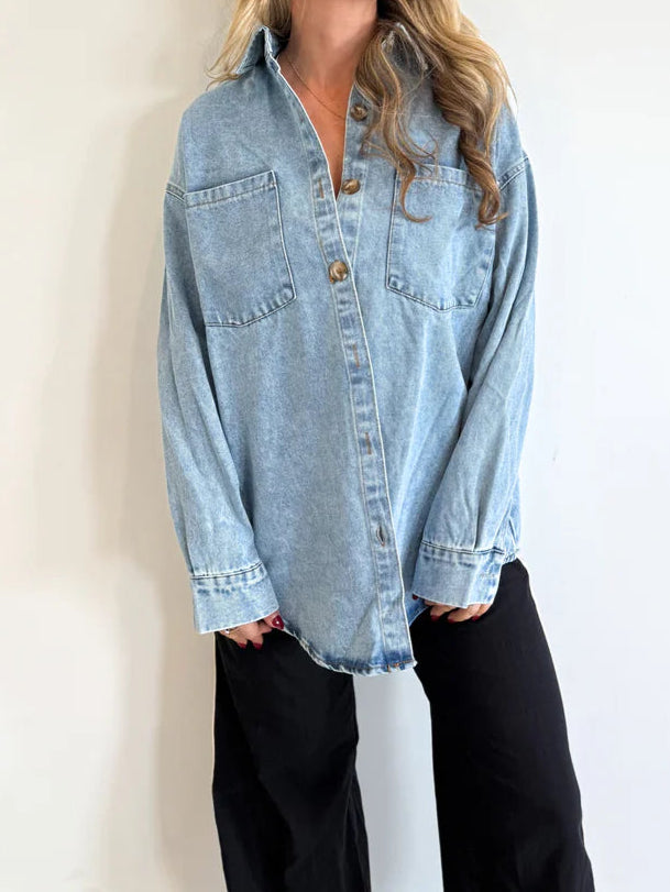 By Frankie Light Denim Top