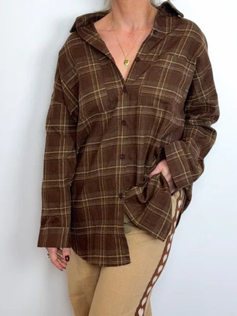 By Frankie  Plaid Cowgirl Top