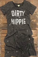 Jaded Gypsy Dirty Hippie Tee Dress Black