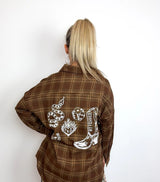 By Frankie  Plaid Cowgirl Top