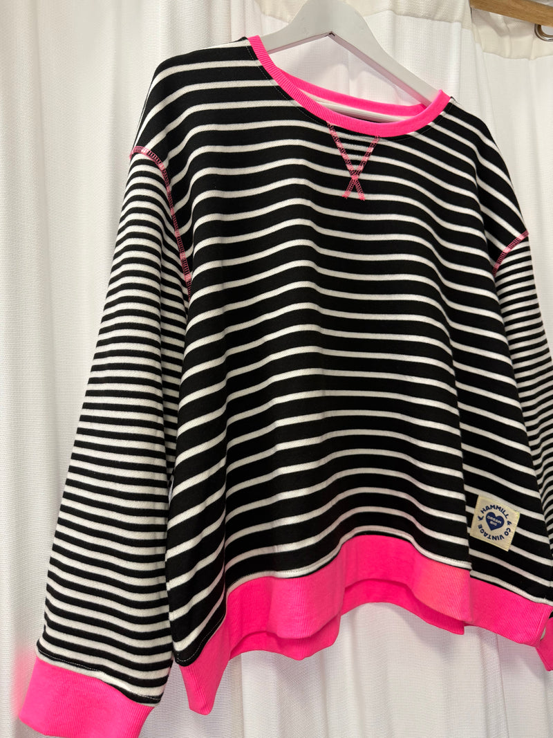 Hammill & Co retro striped sweat
