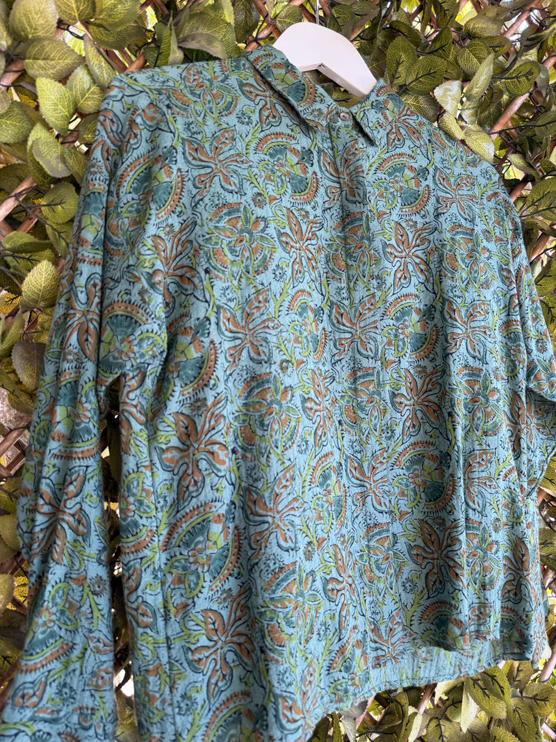 Indi & Cold Juana Button up | Salvia