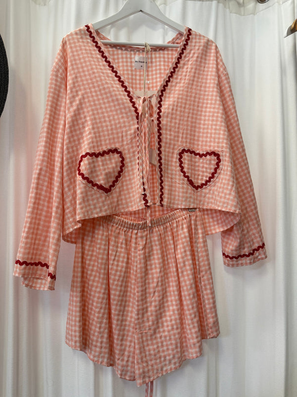 By Frankie Gingham long sleeve set