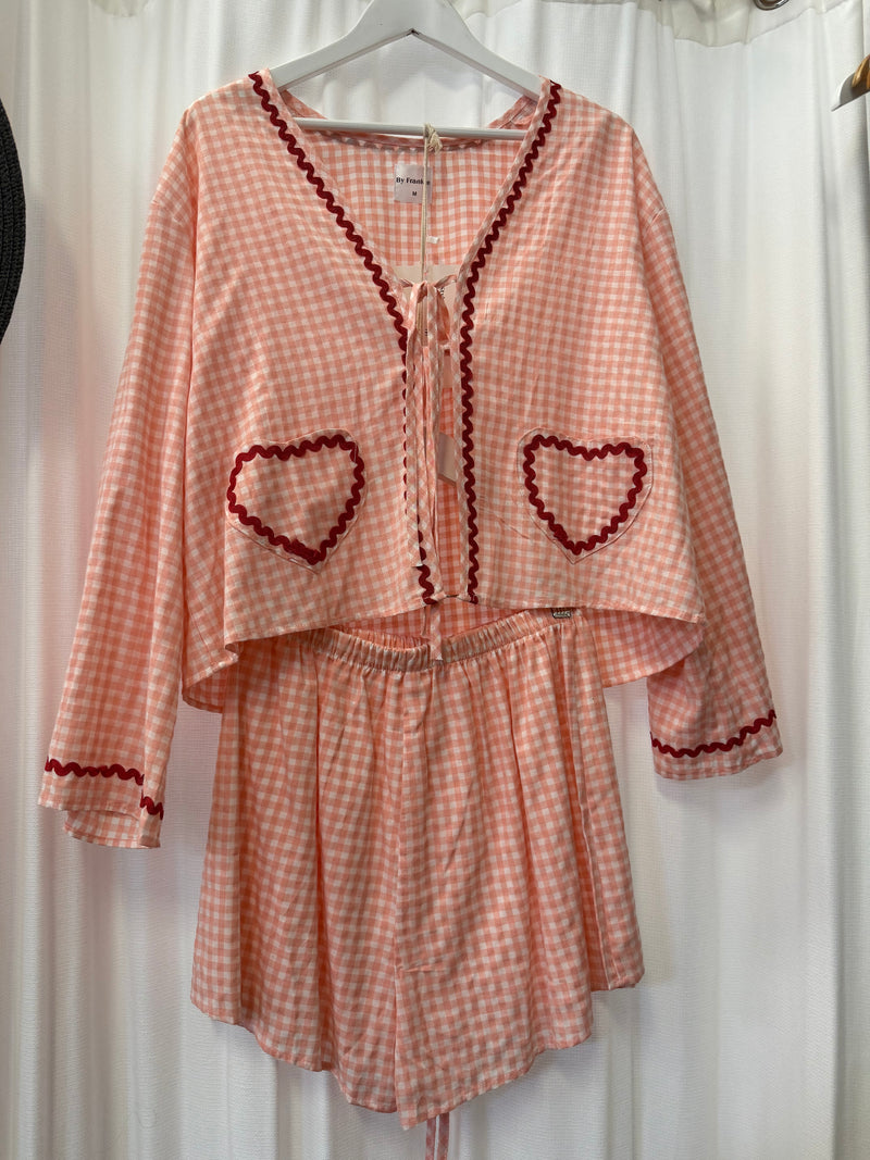By Frankie Gingham long sleeve set