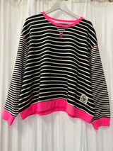 Hammill & Co retro striped sweat
