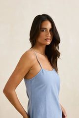 Rhythm Classic Slip Dress Steel Blue