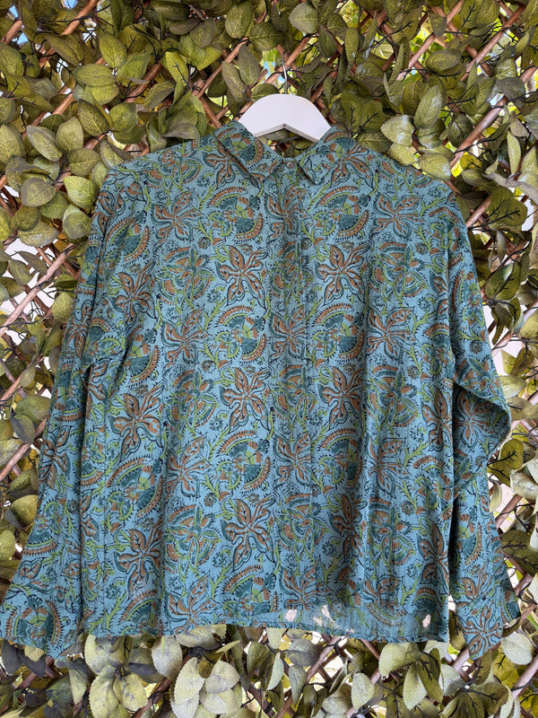 Indi & Cold Juana Button up | Salvia