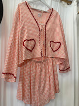 By Frankie Gingham long sleeve set