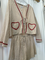 By Frankie Gingham long sleeve set