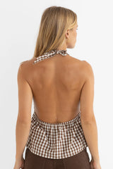 Rhythm Birdie Halter Top Brown