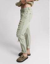 Saints Low Waist Boyfriend Denim Jeans - Sundae