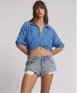 Oneteaspoon Bandits Low Waist Denim Shorts - Salty Dog Blue