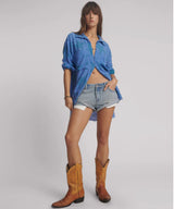 Oneteaspoon Bandits Low Waist Denim Shorts - Salty Dog Blue