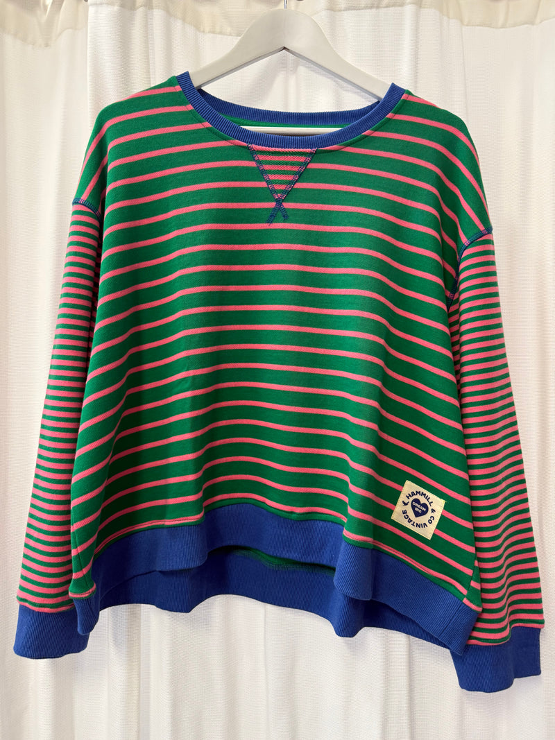 Hammill & Co retro striped sweat