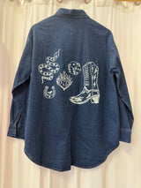By Frankie Denim Top