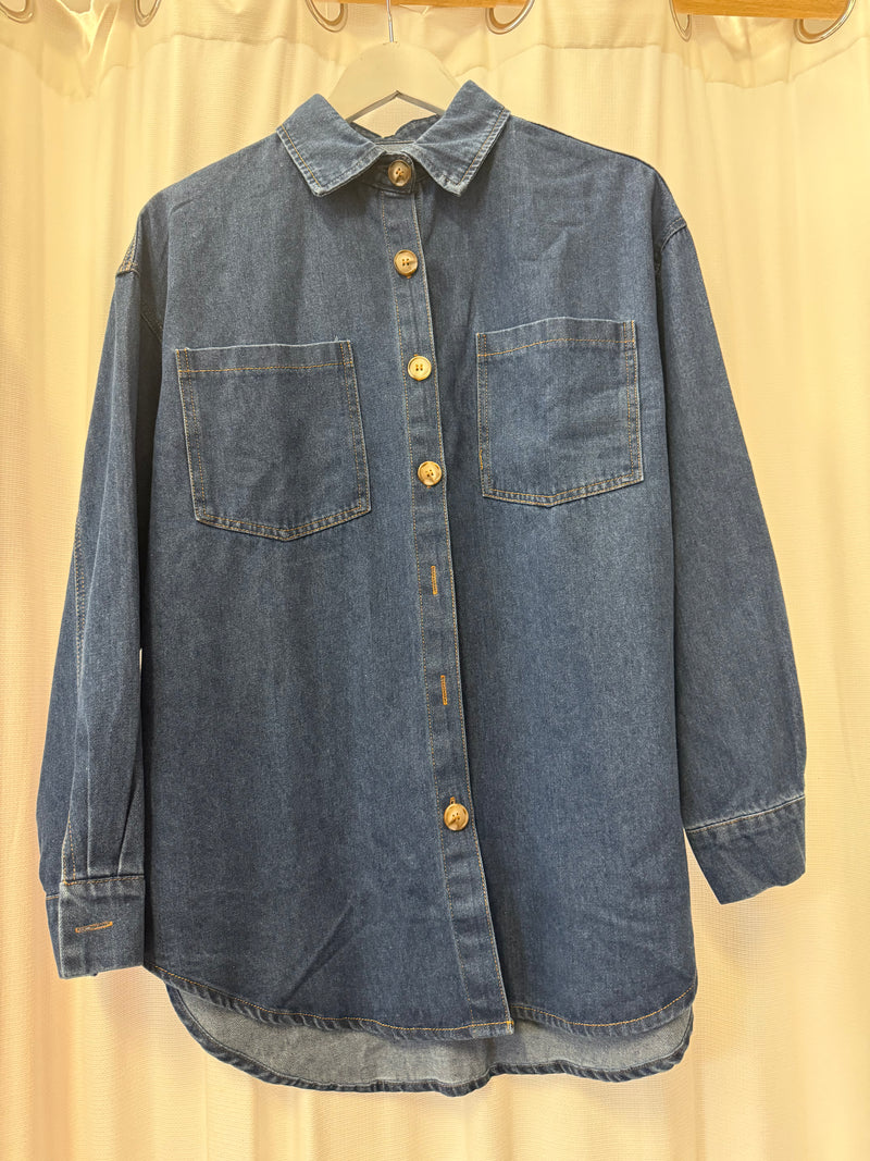 By Frankie Denim Top