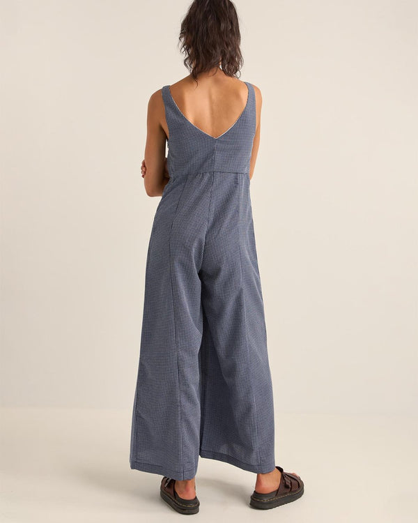 Rhythm check wide leg jumpsuit