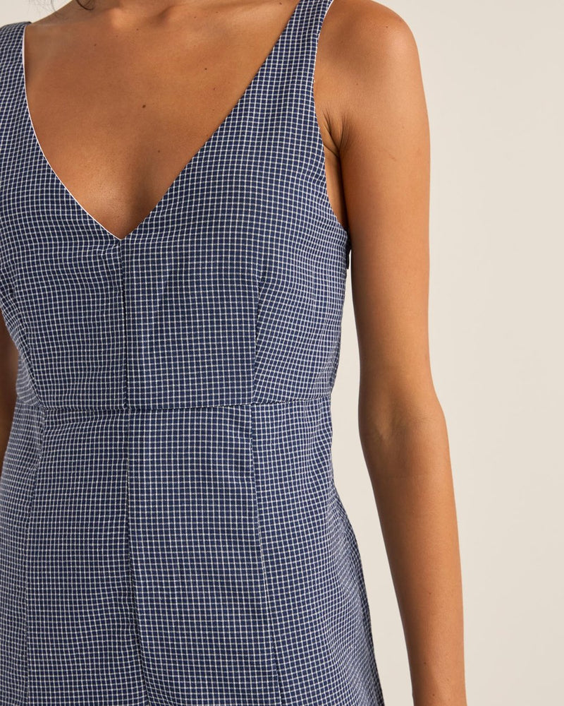 Rhythm check wide leg jumpsuit