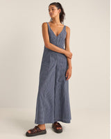 Rhythm check wide leg jumpsuit