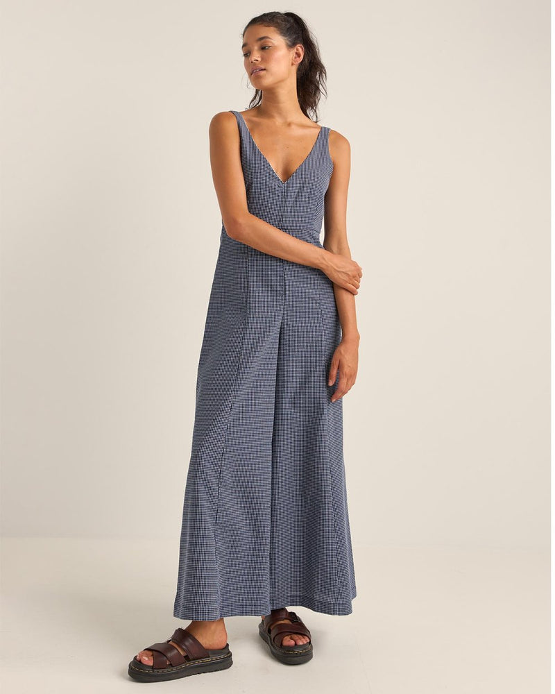 Rhythm check wide leg jumpsuit