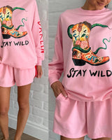 By Frankie Stay Wild Darlin Set Pink