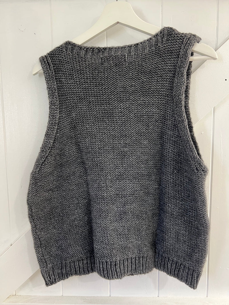 Indi & Cold Grey Wool Vest